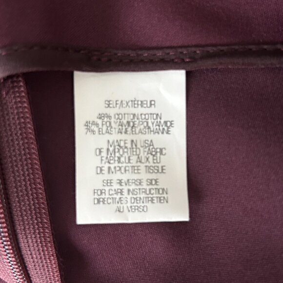 Theory Mulberry Side Zip Flat Front Stretch Cotton Ankle Pants Size 4 - Picture 4 of 8